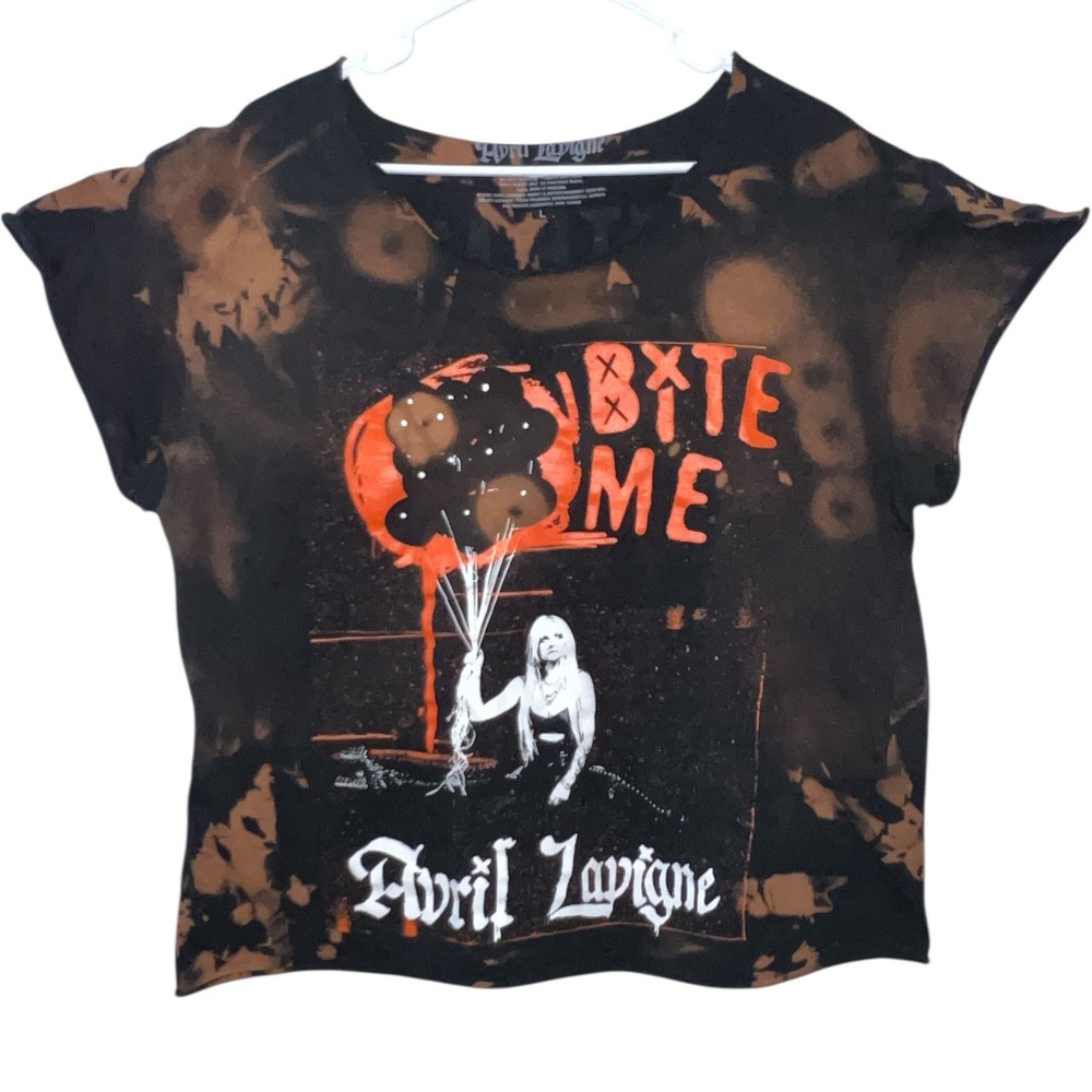 Avril Lavigne Bite Me Tour‎ 2022 Tie Dye Band Tee Shirt Women's Large Punk Rock